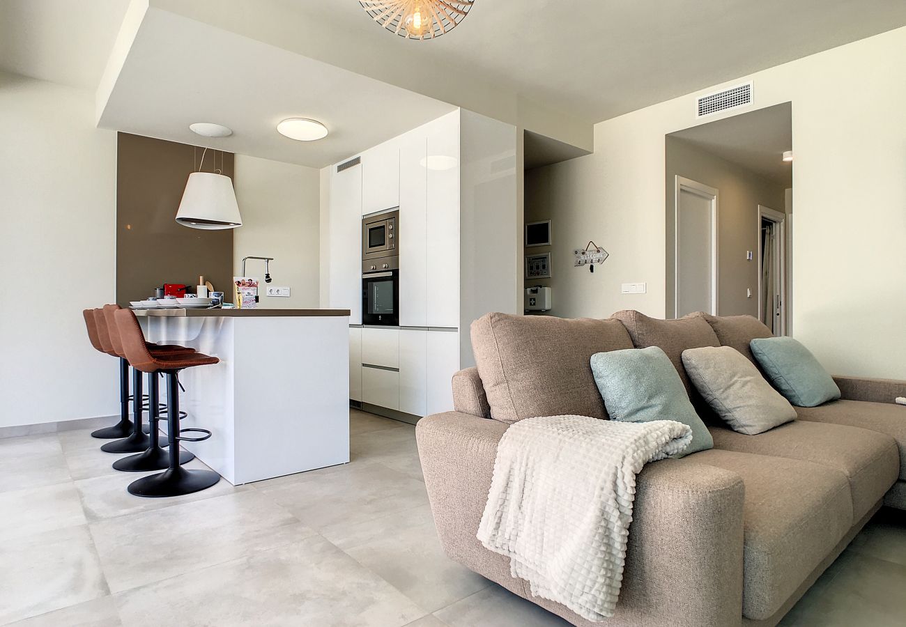 Apartment in Mar de Cristal - Modern, large terrace, pool and BBQ
