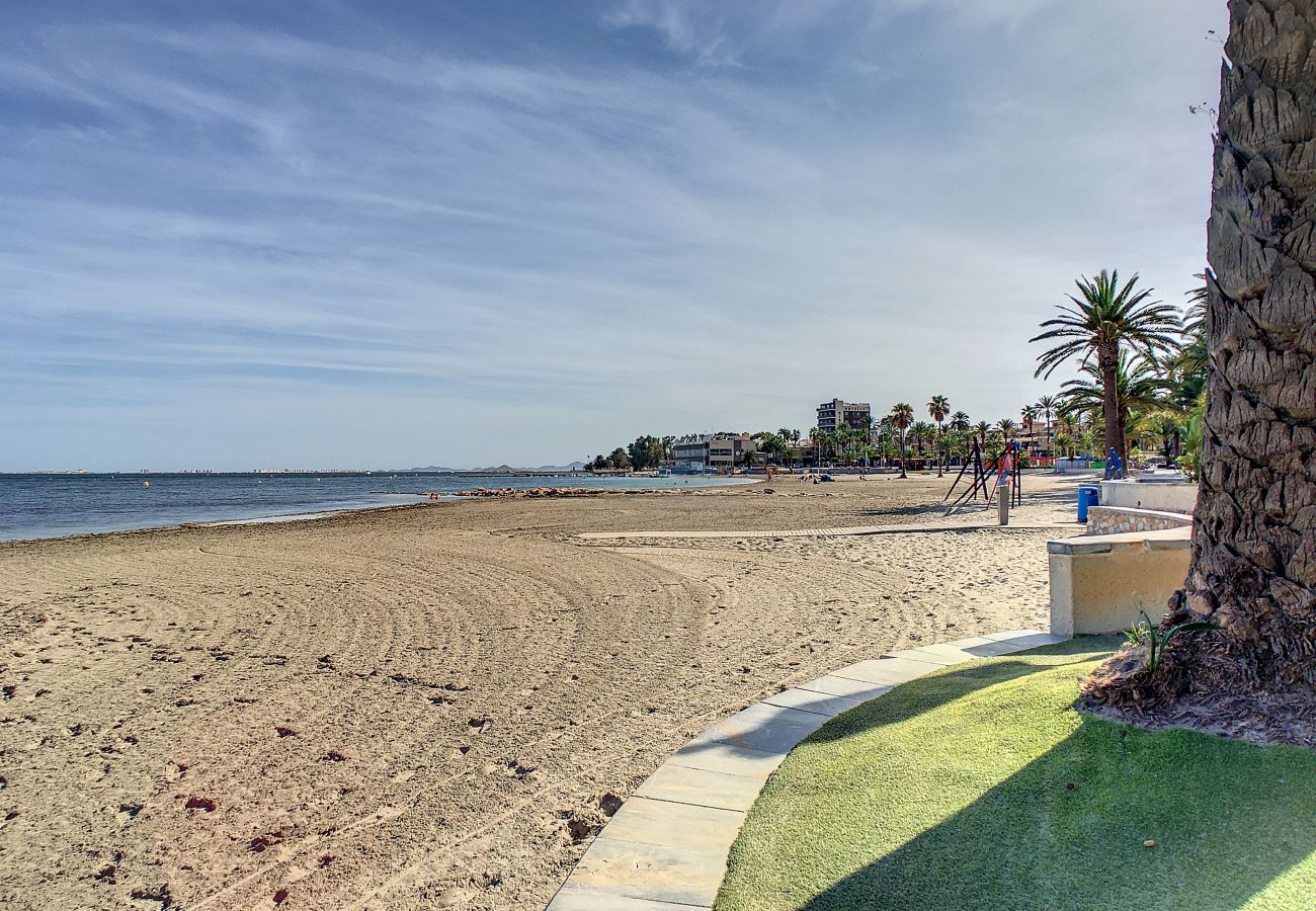 Apartment in Santiago de la Ribera - Ground floor, 100m from beach, pool, wifi, parking