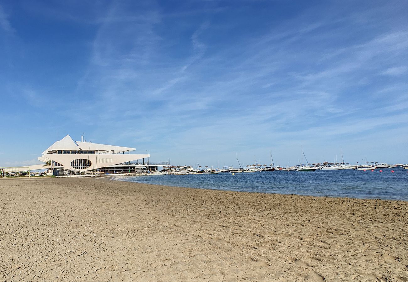 Apartment in Santiago de la Ribera - Ground floor, 100m from beach, pool, wifi, parking