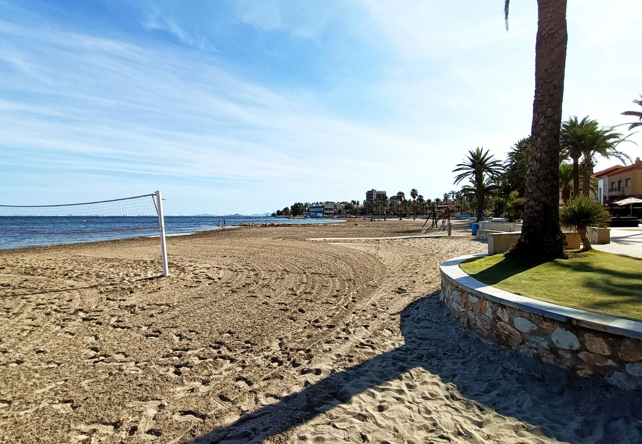 Apartment in Santiago de la Ribera - Ground floor, 100m from beach, pool, wifi, parking