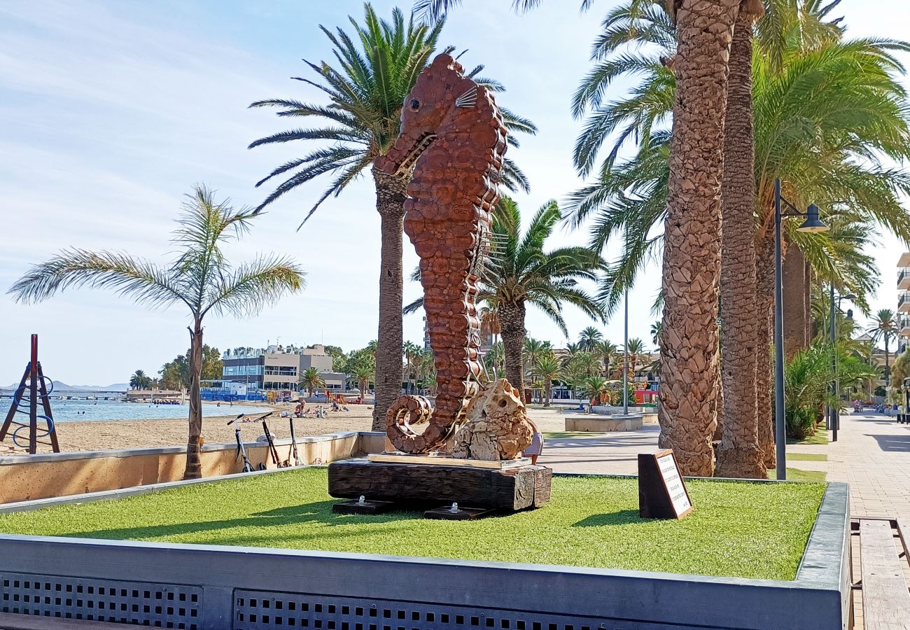 Apartment in Santiago de la Ribera - Ground floor, 100m from beach, pool, wifi, parking
