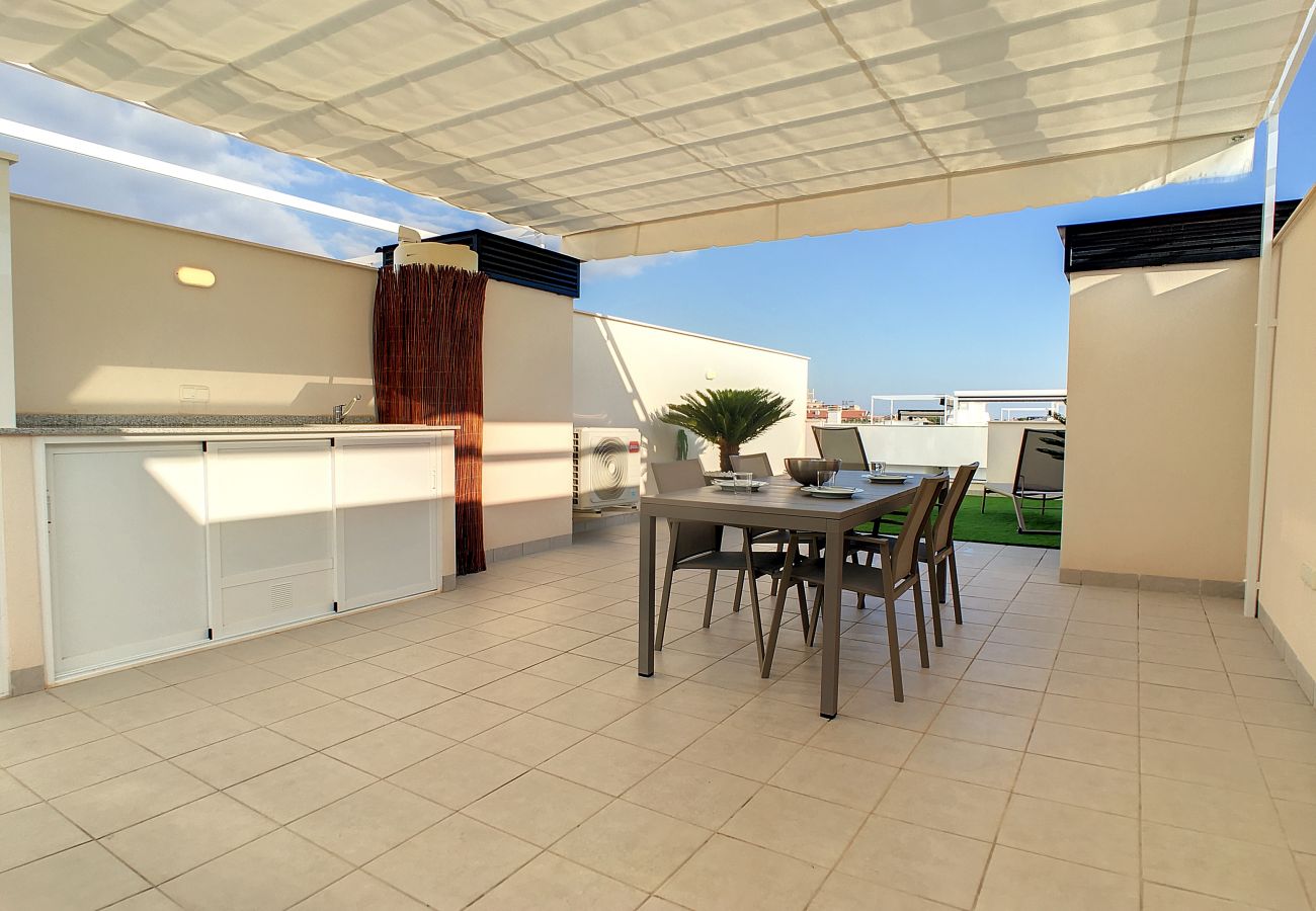 Apartment in San Pedro del Pinatar - Private roof terrace, wifi, pool and parking