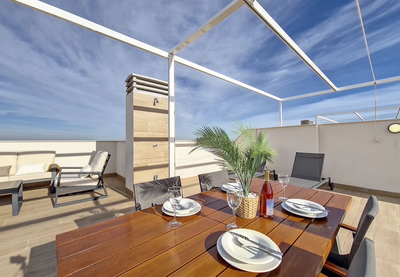 Apartment in San Javier - Penthouse Apartment with Sea and Pool Views
