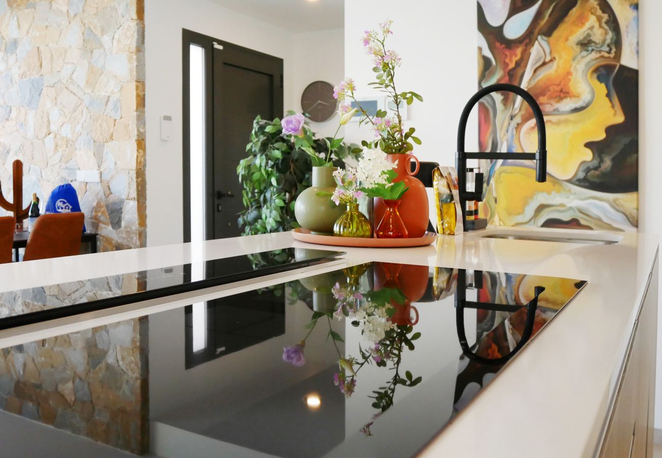 Villa in Santiago de la Ribera - Villa with private pool, and terrace, Wi-Fi and BBQ