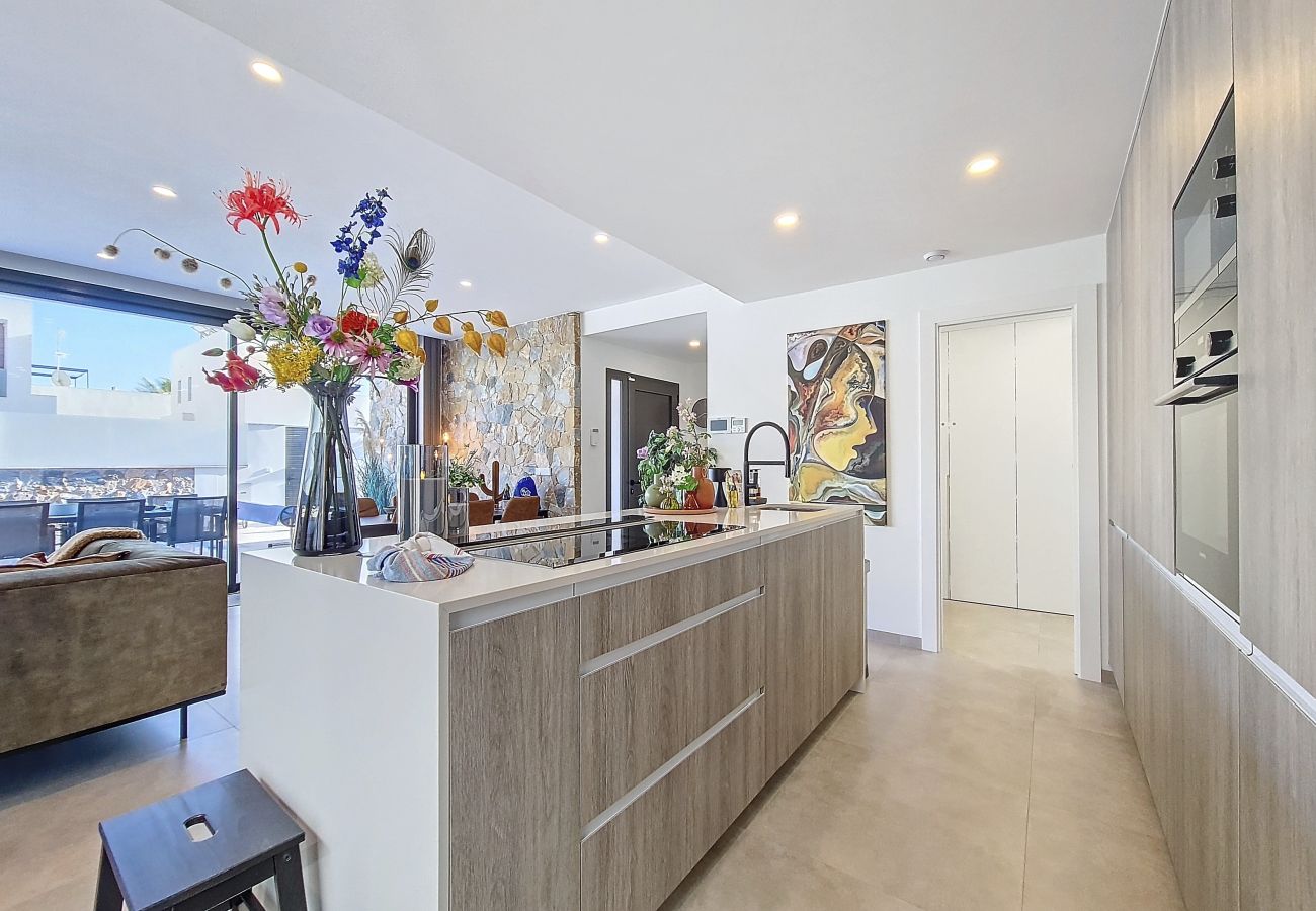 Villa in Santiago de la Ribera - Villa with private pool, and terrace, Wi-Fi and BBQ