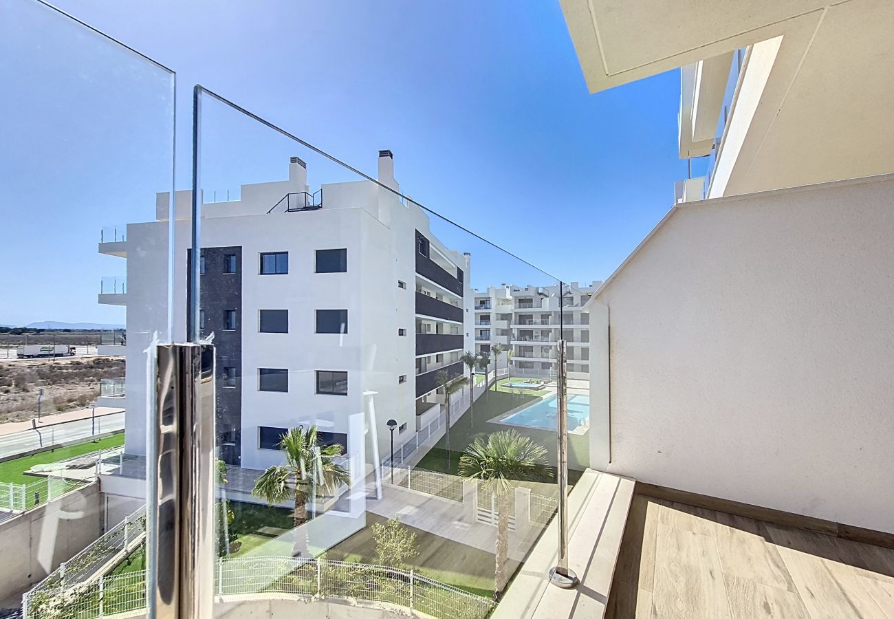 Apartment in San Javier - Apartment with large balcony and pool views