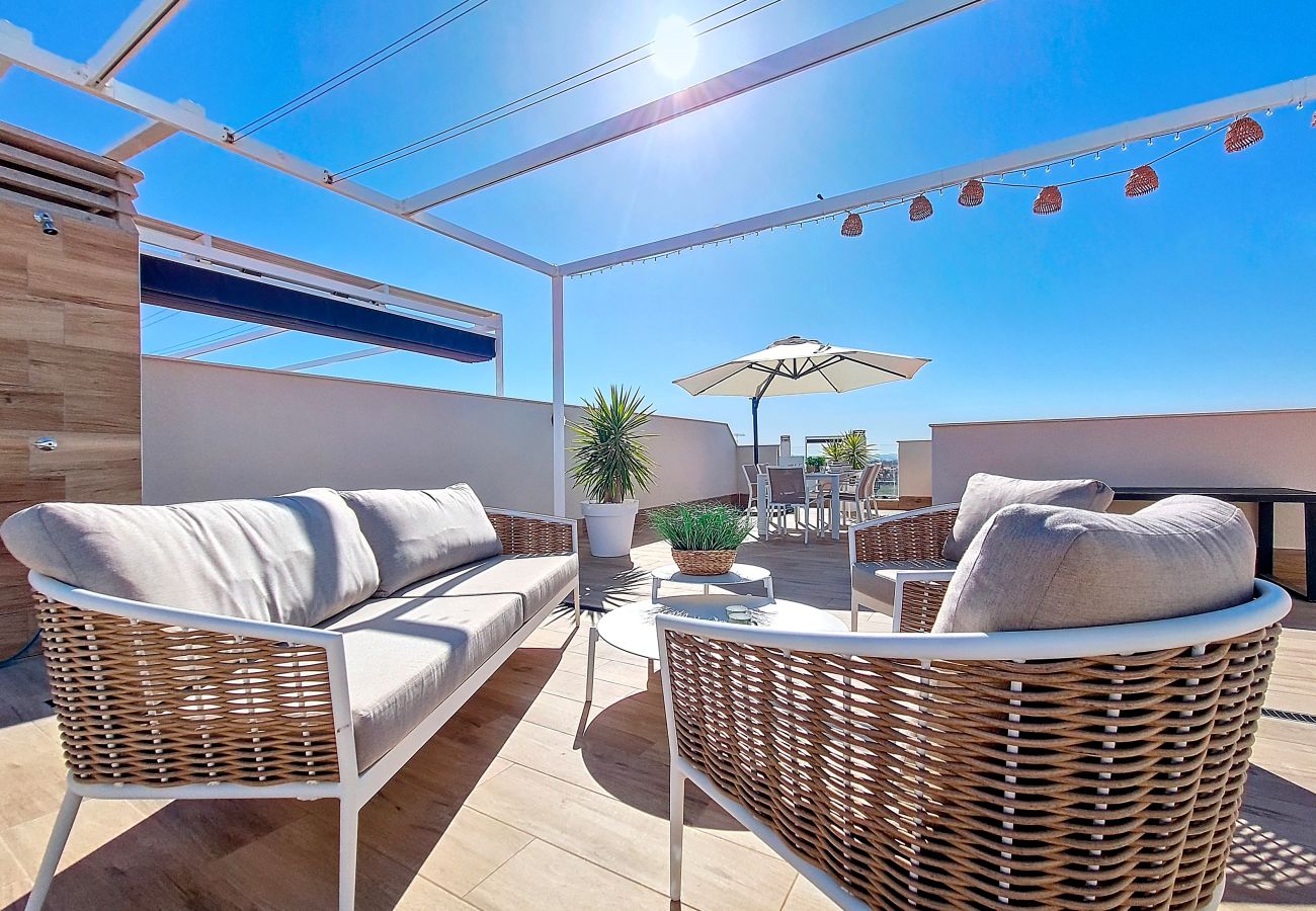 Apartment in San Javier - Penthouse with private roof terrace with jacuzzi