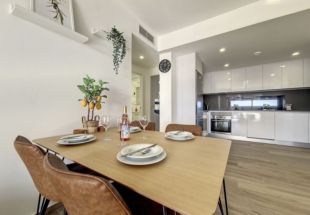 Appartement in San Javier - Penthouse-appartement met uitzicht op zee en het zwembad
