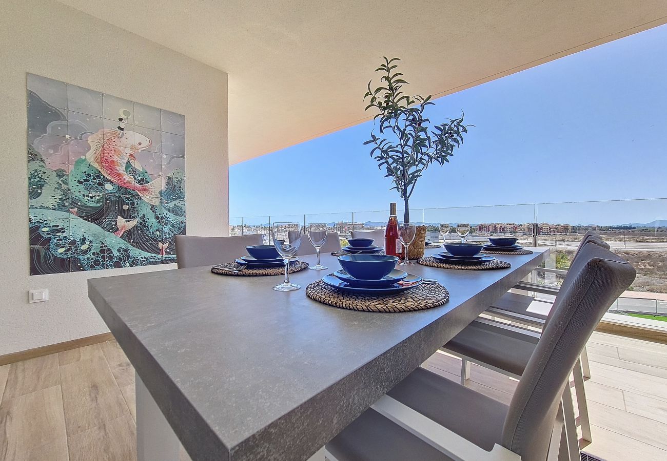 Appartement in San Javier - Appartement met groot balkon en uitzicht op het zwembad