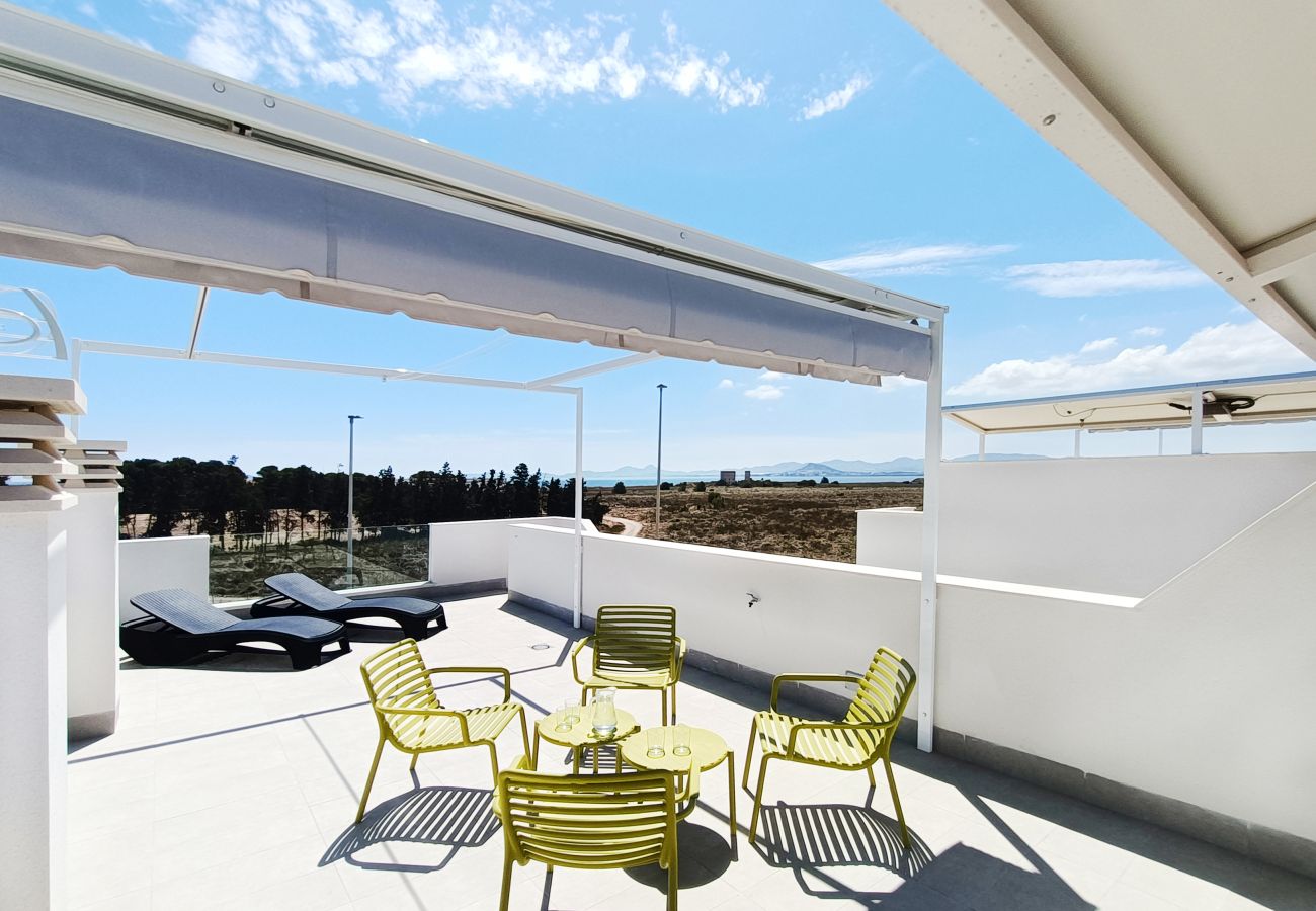 Villa in Los Alcazares - Villa met zeezicht, privézwembad en dakterras